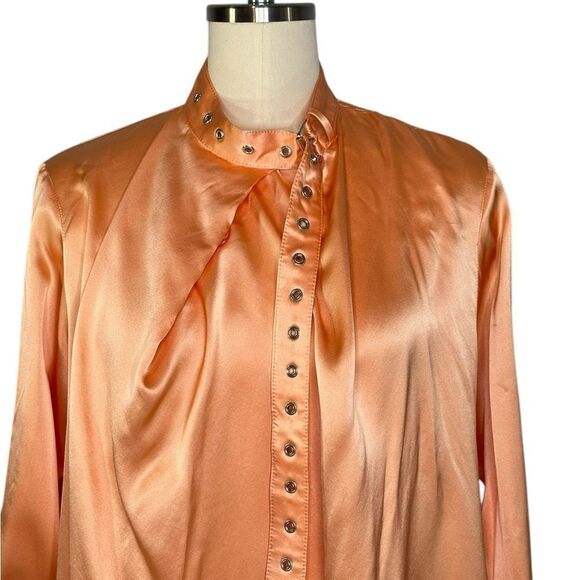 Marques Almeida Silk Belted Collar Long Sleeve Blouse | Size S - Picture 6 of 11